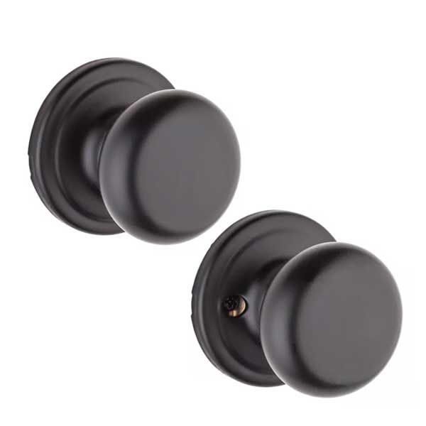 Kwikset Kwikset: Hancock Passage Door Knob with Round Rose / Iron Black KWS-720H-RDT-514 - main